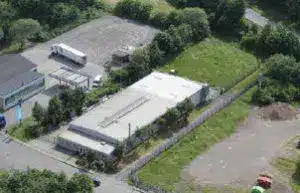 Luftbild vom Betriebsgebäude